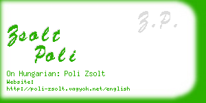 zsolt poli business card